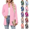 Women's Long Sleeve Cardigan V Neck Fashion Shirt Lightweight  Casual Loose Thin Cardigans With Pockets