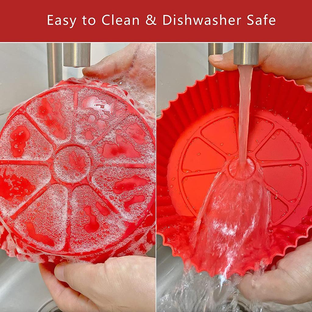 Складная силиконовая кастрюля для фритюрницы и противень для выпечки - устойчивая к высоким температурам, пищевого класса