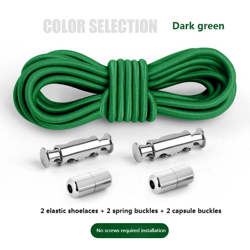 Эластичные шнурки без завязок, круглые шнурки с металлическим замком без завязок, кроссовки, ботинки, шнурки для детей и взрослых, быстрые ленивые шнурки для обуви