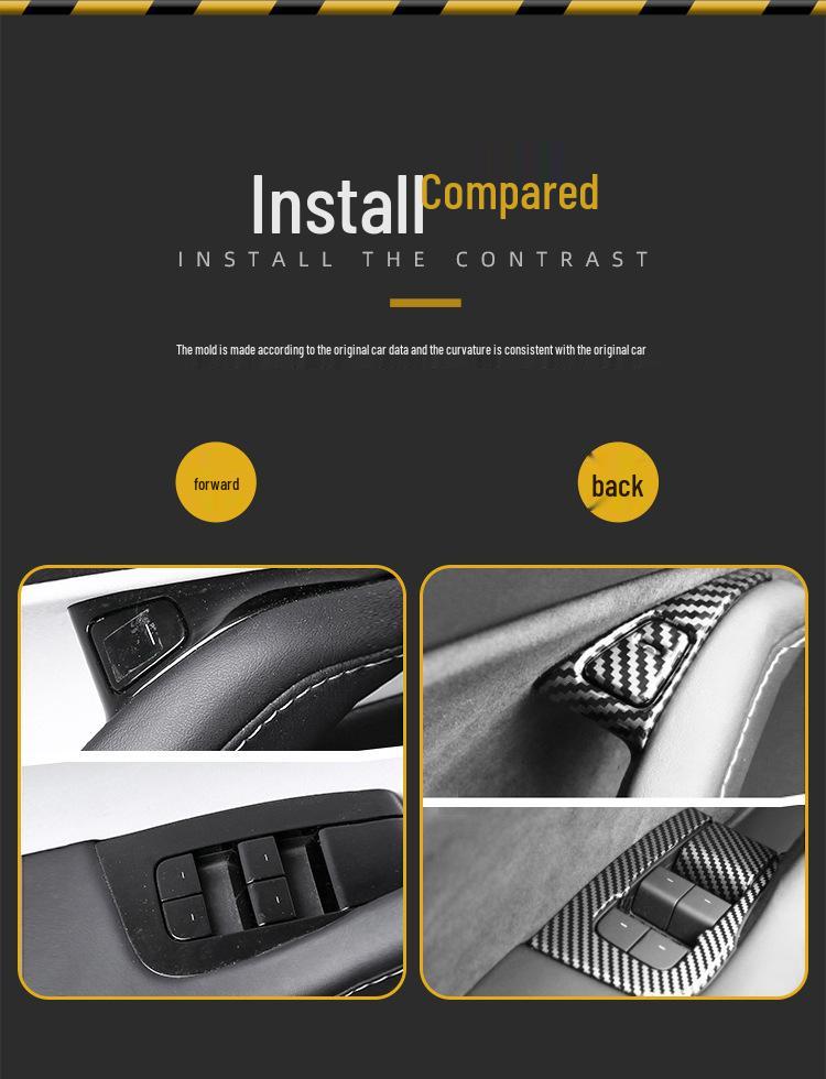 Рамка переключателя стеклоподъемника и накладка на кнопку двери для Tesla Model 3/Y