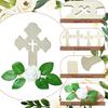 Деревянные кресты с искусственными розами, стоячие кресты с подставками, центральные элементы для крещения, свадебное торжество, домашний декор