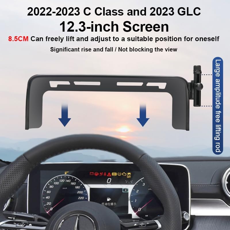 Mercedes-Mercedes Benz C Level and GLC-Car Accessories Car Phone Holder[Only Applicable 12.3 Inch Screen,Including:2022-2023 C Class Car C300/C300