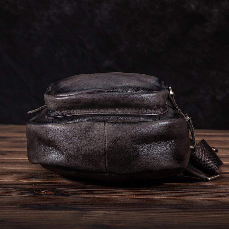 Мужская натуральная кожа, модный дизайн, сумка через плечо на груди, дорожная сумка на одно плечо, рюкзак