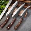 Hand Forged Blade Butcher Boning Knife Chicken Meat Slicing Kithen Knives Carbon Steel Chef Knife Wood Handle Cleaver Meat Tools