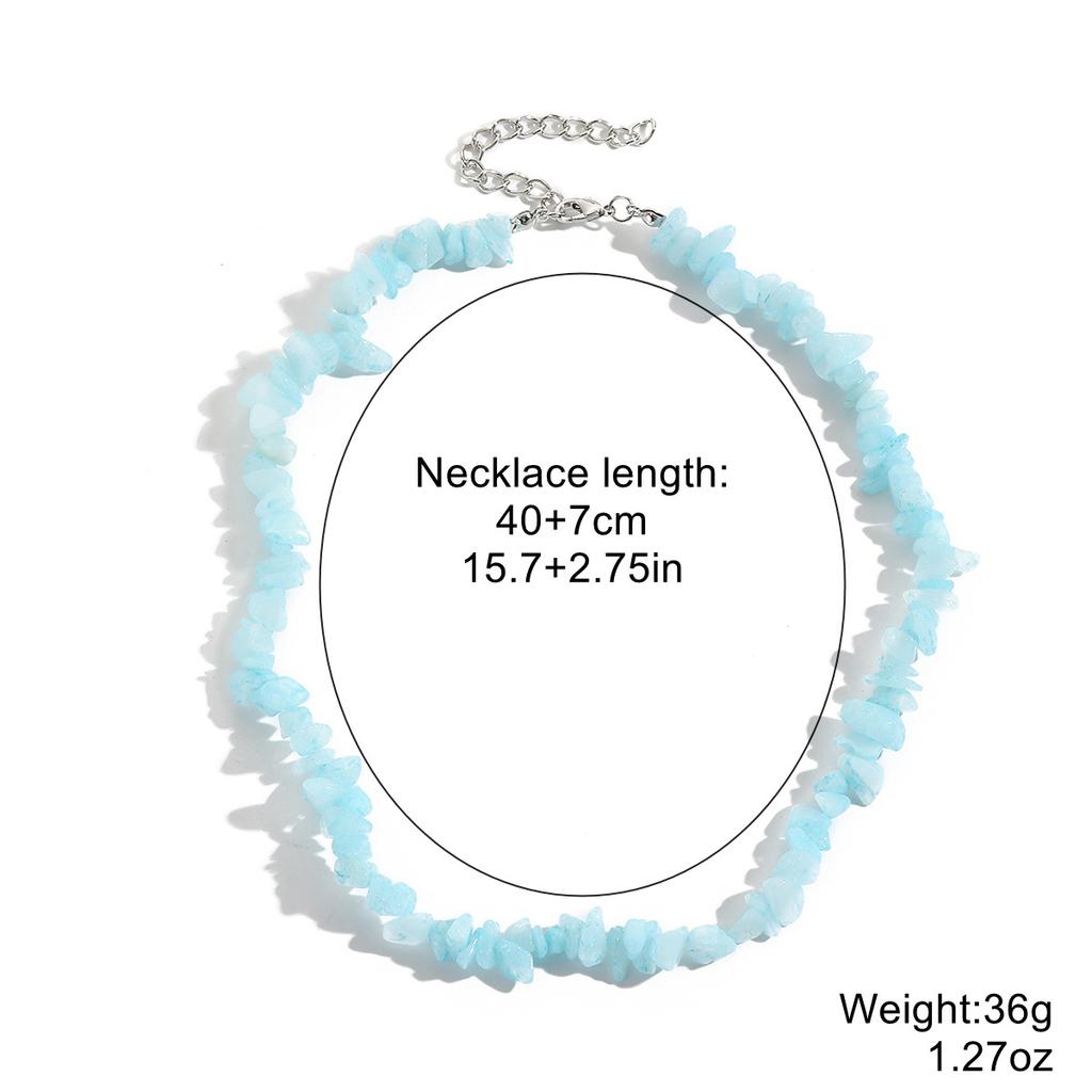 Богемное разноцветное ожерелье из гальки для женщин, INS, дизайн с натуральными камнями, летняя нишевая мода, красивое, элегантное, повседневное шейное украшение для нее