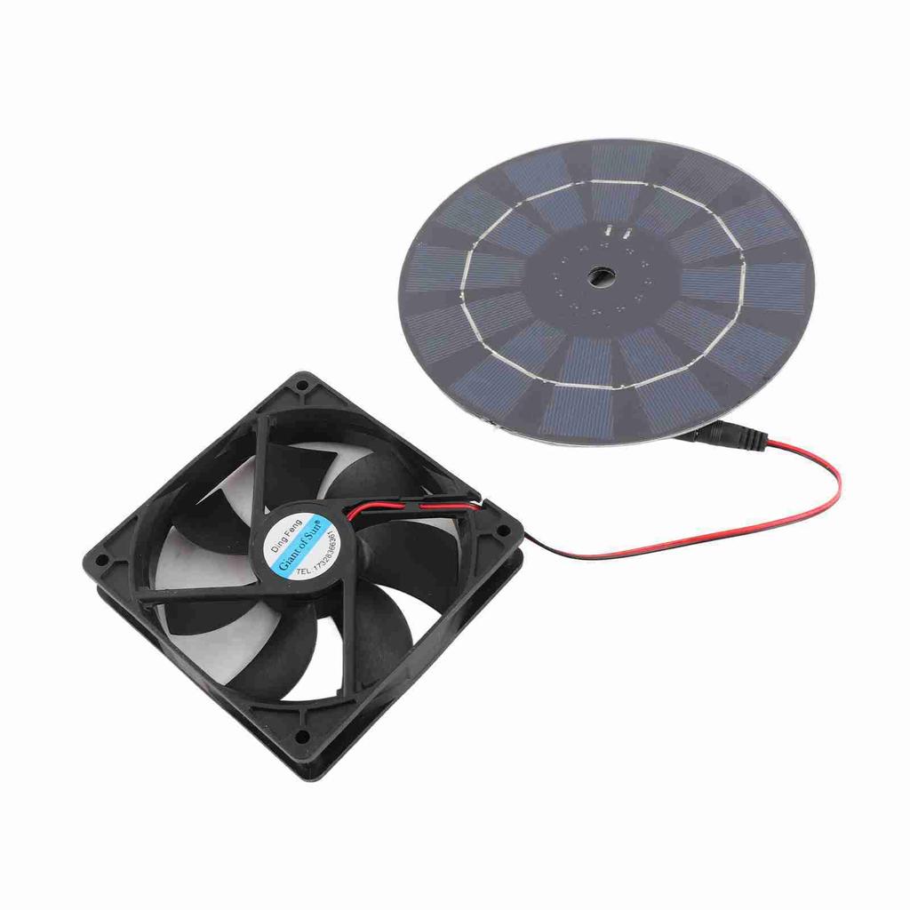 3W Solar Panel Fan Low Noise Energy Saving Solar Mini Exhaust Fan for Chicken Coop Greenhouse
