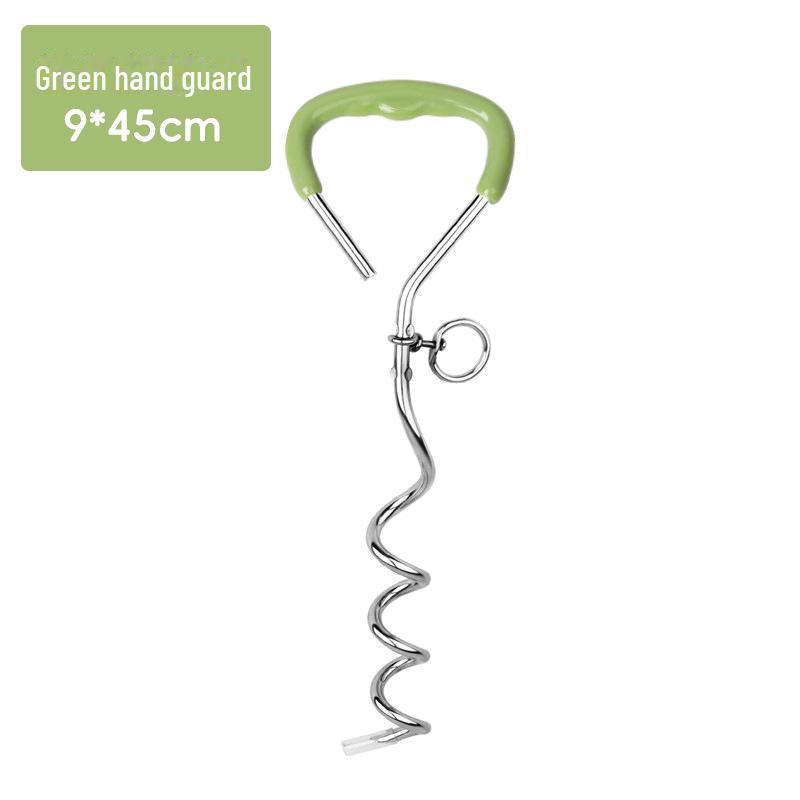 «Колышек и трос для привязывания собак на улице — хромированный металлический гвоздь для заземления домашних животных»