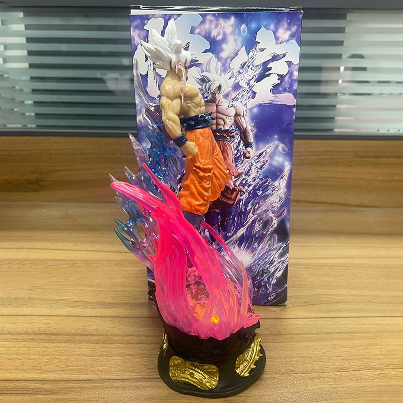 25 см Фигурка Аниме Dragon Ball Сон Гоку Ультра Инстинкт Супер Сайян Статуэтка Коллекционная Модель Игрушка Украшение Для Фанатов ПВХ для Круглого Сенсорного Сжатия