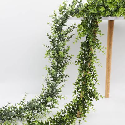 1/2 шт. Искусственная гирлянда из эвкалипта, Искусственные лозы, Поддельные подвесные листья эвкалипта, Зеленая гирлянда для вечеринки, Внутреннего и наружного декора
