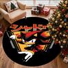 Sonic Pattern Round Rug, Indoor/Outdoor Mat, for Picnic, Gameroom, Bedroom, Office, Living Room, Home Decor Carpet, Birthday Gift