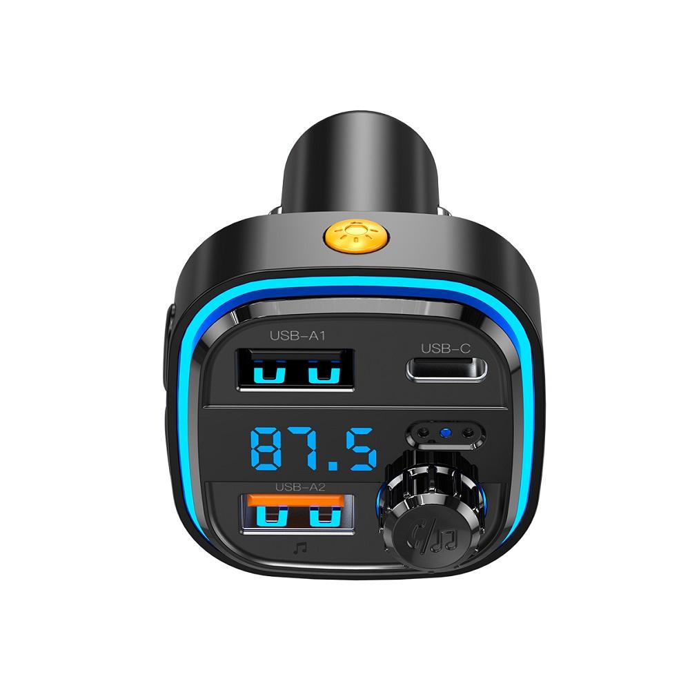 FM-передатчик Xo Bcc08 Bluetooth MP3 Автомобильное зарядное устройство 3,1А Черный