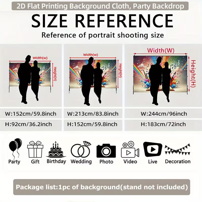 Vibrant Magical Music Backdrop Open Book Violin Sax Rainbow Studio Background