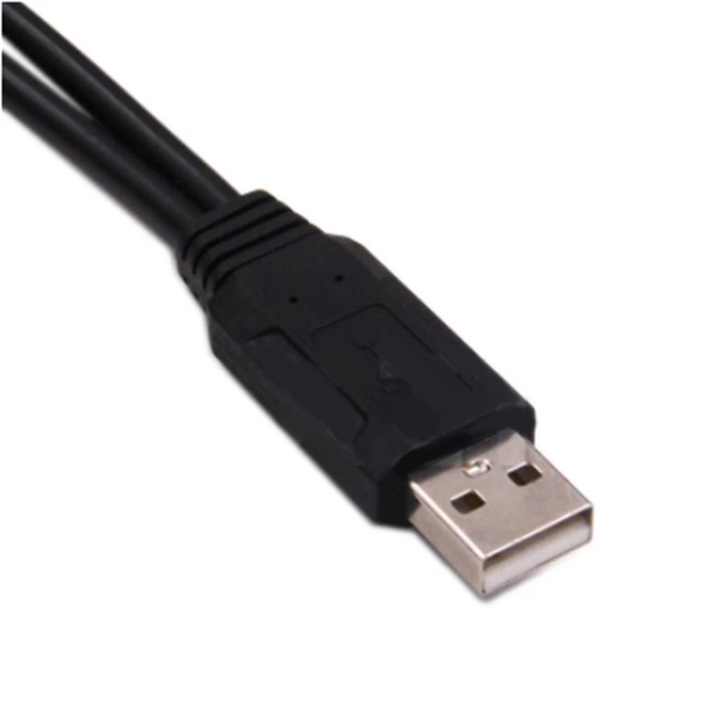 Dual USB Female Expansion Cable with USB A2.0 Male Connector Charging Data Cable for Simultaneous Charging