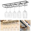 Bar Hanger Glass Goblet Iron Rack Bar Tool Iron Wine Rack Glass Holder Stemware Stand Hanging Shelf Under Cabinet