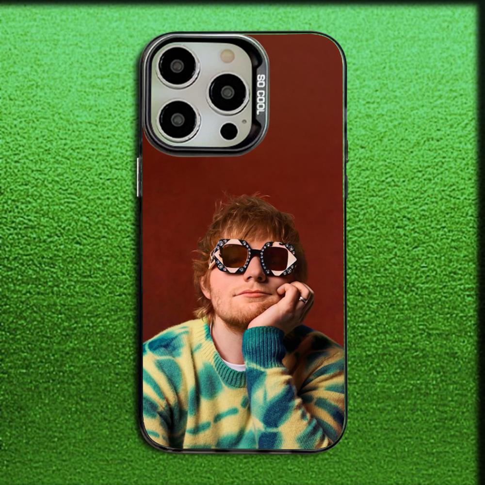 Чехол для телефона Singer E-Ed Sheeran для iPhone 16,15,14,13,12,11,Mini,Pro,MAX Серый Матовый Силиконовый Черный Чехол