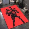 Boxing Champion on Red Background Print Carpet for Bedroom Living Room Bedside Sofa Floor Mat Modern Home Decor Area Rug