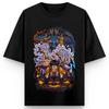 Аниме One Piece ЛУФФИ ГИР 5 Печать Оверсайз Хлопковая Футболка Мужская и Женская Мода Харадзюку Y2K Повседневная Летняя Впитывающая Пот Футболка