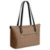 Coach Gallery 36 Classic Monogram Zip Tote Bag Women tote bags Dark-Khaki CW381-IMQRX