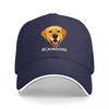 BCAINDONG Dog Face Baseball Cap Black Mesh Adjustable Hat with Embroidered Pet Logo Casual Outdoor Wear for Unisex Women