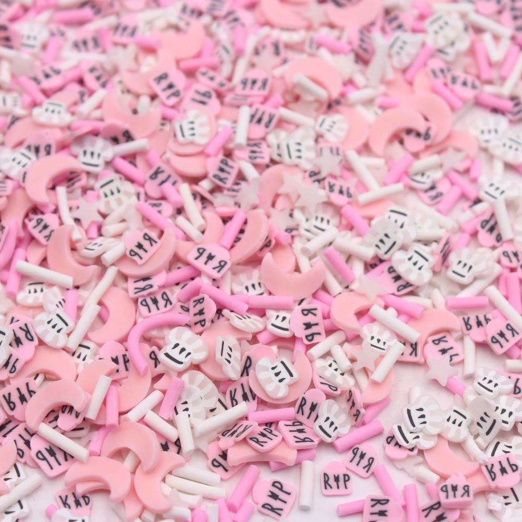 1KG/bag 5mm Assorted Polymer Clay Slices Sprinkles Non-toxic DIY Crafts Figurine Pattern for Tumbler Filling Slime Accessories