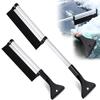 Extendable Snow Brush Ice Scraper for Windshield Glass 2 In 1 Lightweight Snow Removal Shovel Brush Ice Scraper for car/Truck