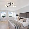 Ceiling Lamp 6-Light Modern Metal Chandelier Semi Flush Mount Ceiling Light Fixture