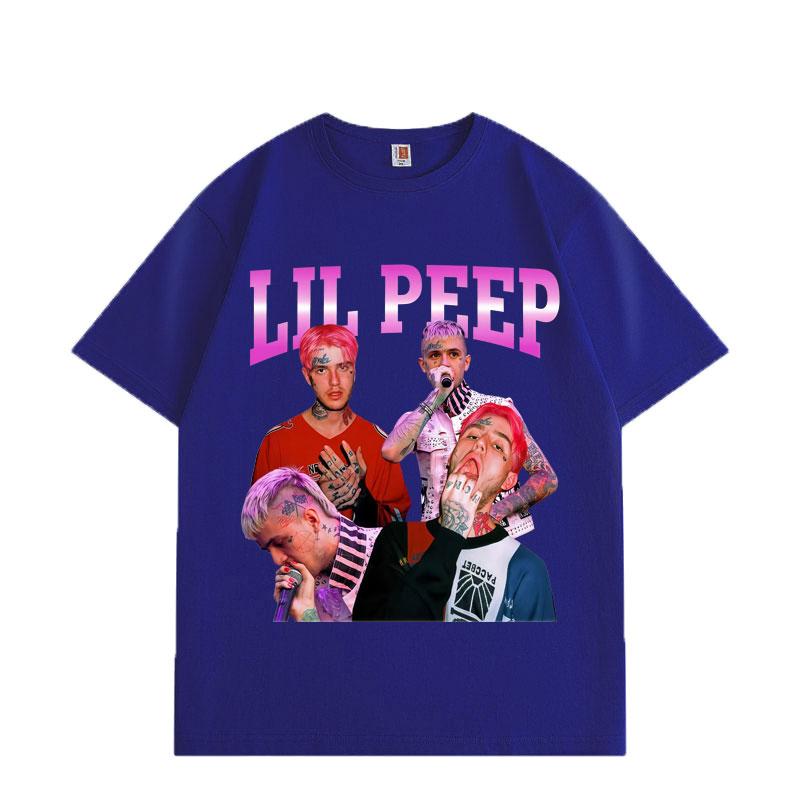 Графические футболки рэпера Lil Peep Модные футболки с коротким рукавом в стиле хип-хоп Летняя свободная хлопковая футболка Унисекс Y2k Уличная одежда
