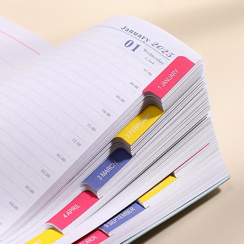 Янв 2025 - Дек 2025 Планировщик Блокнот A5 Повестка дня Испанский Внутренний 80Gsm Ежемесячно/Еженедельно/Ежедневно Школьные Принадлежности Канцелярские Товары