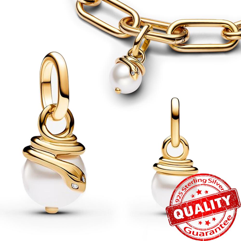 Классическое золотое проволочное сердце и сверкающий циркон из стерлингового серебра 925 пробы, подвеска-шарм "Ангел" для DIY-женского браслета, аксессуары для кулона