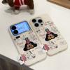 Линия Собака с Большими Ушами для Чехла на Телефон Apple 17pro 16proma X Мягкая Резина 13p Имитация Кожи 12pro Мультяшный