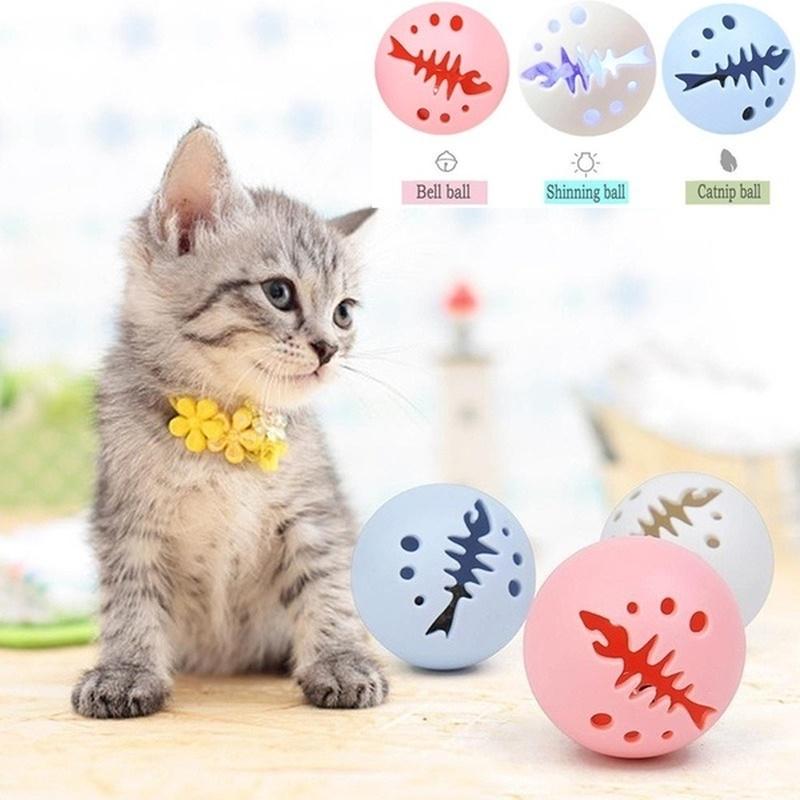 Интерактивная игрушка мячик с кошачьей мятой для котов