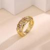 Роскошные кольца с цирконами Anillos для женщин Элегантное кольцо-бабочка геометрической формы с кристаллами золотого цвета Водонепроницаемые ювелирные изделия для вечеринок Ее подарок