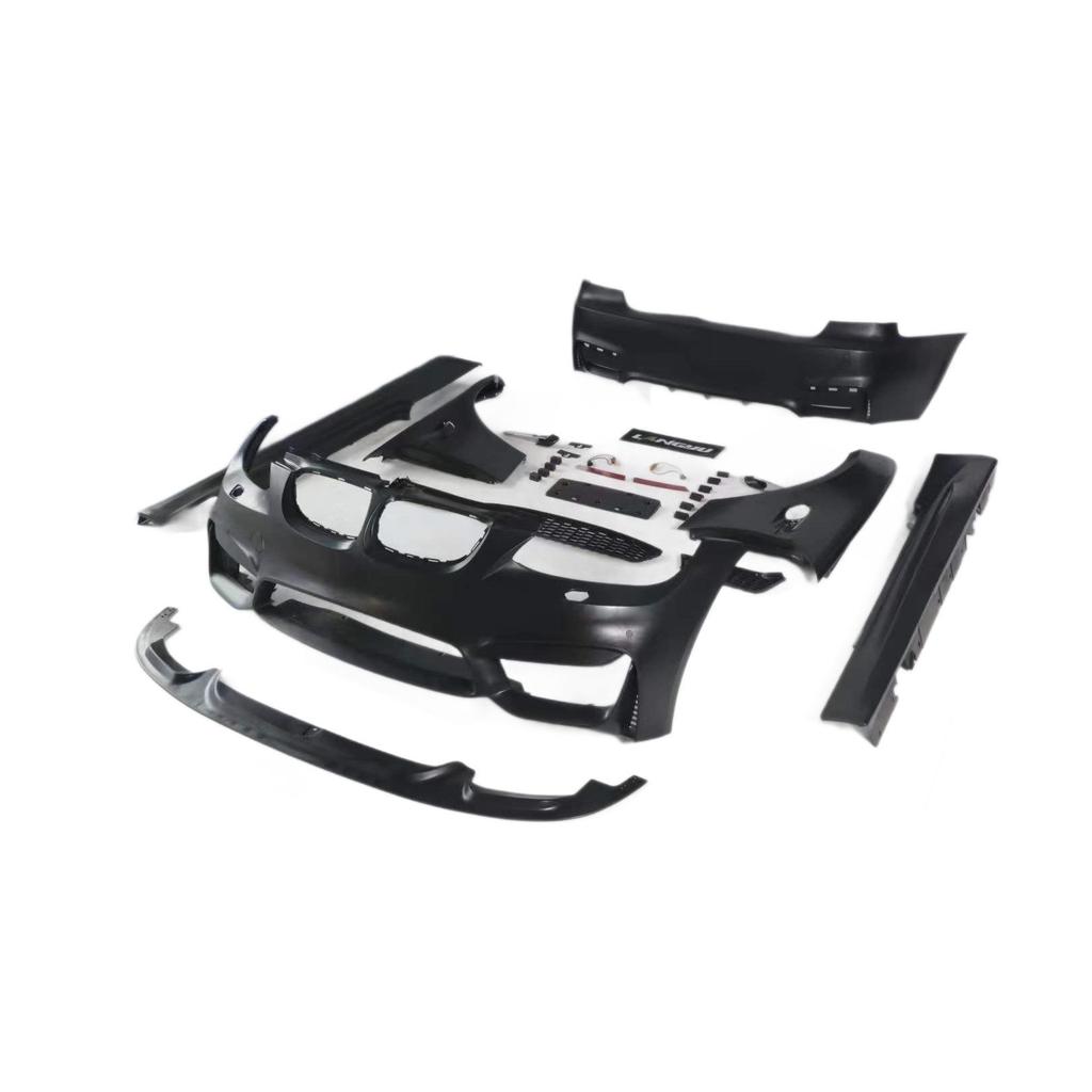 BMW 3 Series E92 M4-Style Wide Body Kit: Front Lip, Side Skirts, Fenders, Rear Lip, Bumpers.