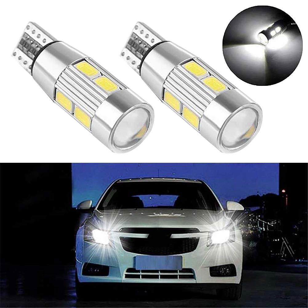 Автомобили Автозапчасти Нет Canbus Авто Ошибка 5630 Ширина бокового клина автомобиля 10LED 2шт W5W T10 Лампочка