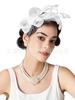 New headband mesh feather headdress retro elegant versatile headband hair accessories party performance head flower