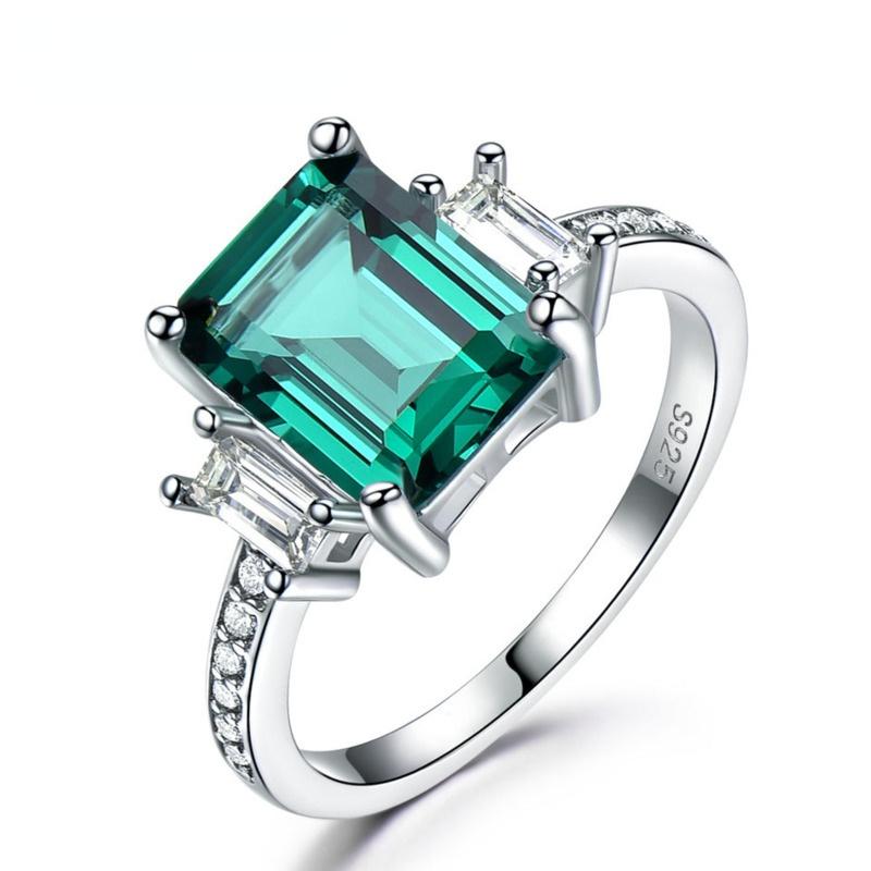 Gica Gema Genuine 925 Sterling Silver Rings For Women Wedding Romantic Jewelry Gift