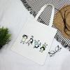 Cartoon Canvas Bag Women's Shoulder New Student Literary Printed Cloth Bag Handbag Simple Large-capacity Shopping Bag