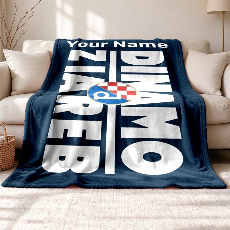 Dinamo Zagreb Customizable name outdoor blanket soft cozy and warm Multi-purpose office blanket outdoor camping and travel blanket all