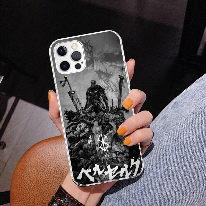 Черно-белый Чехол для телефона G-Guts B-Berserks Для iPhone 13 12 Mini 11 Pro Max XS XR X SE 7 8 Plus 5S 5 6S 6 Подарок Печатная Крышка Fundas
