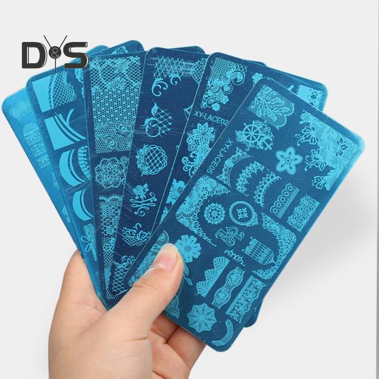 Набор пластин для штамповки банты цветы кружевной дизайн маникюр украшения металлические пластины переводные шаблоны серии Sweet