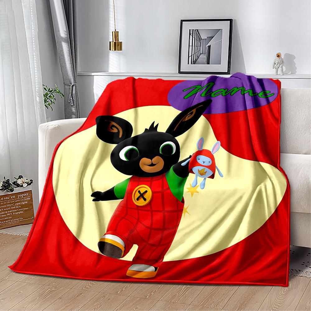 Bunny's Adventure Day Blanket Soft Warm Cozy Perfect for Bedding Couch Chair Four Seasons Multipurpose Playful Design