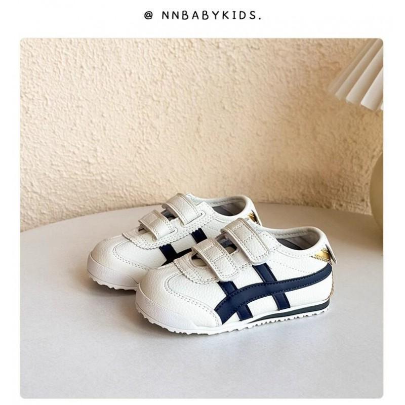 Youth style shoes Kids Casual Sneakers Boys Girls Low Top Slip-On Shoes With Velcro Breathable Synthetic Leather