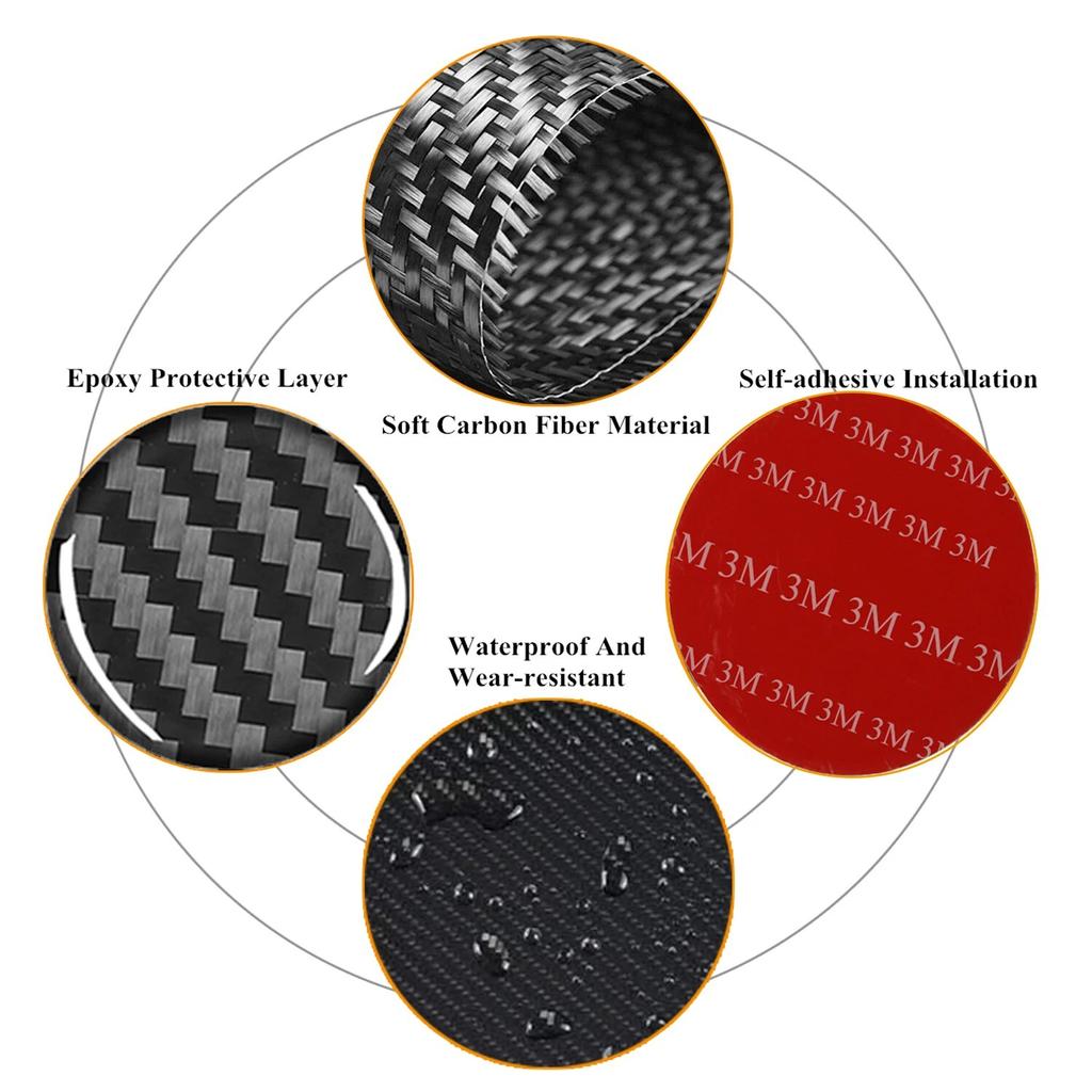 Car Gear Shift Panel Decoration Cover Stickers for Jeep Wrangler JK 2007 2008 2009 2010 Interior Accessories Real Carbon Fiber