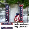 Porch Sign Patriotic Door Decoration , Memorial Day Independence Day Flag Day Labor Day Hanging Banner For Yard Indoor Outdoor