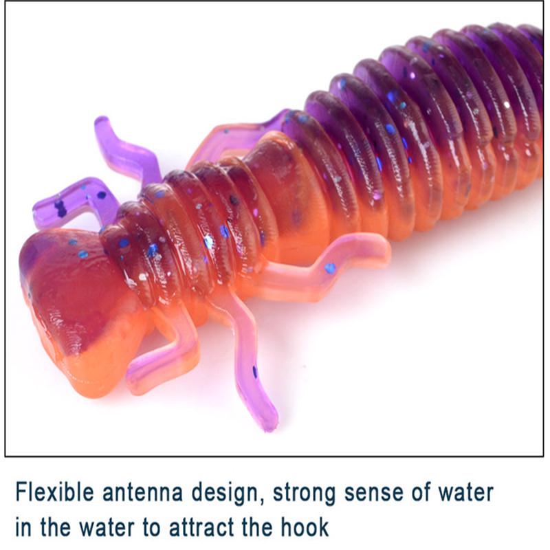 Мягкие приманки FISH KING Larva, 50 мм, 76 мм, 89 мм, искусственная приманка, рыболовная червь, силиконовая приманка для окуня, щуки, приманка для отсадки карпа, пластиковые приманки