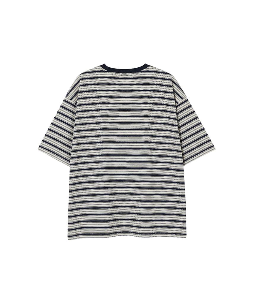 URBANAGE [2Pack] Multi-Stripe Oversized Short Sleeve_2Color