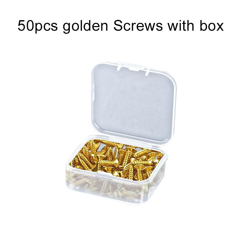 50pcs Electric Guitar Pickguard Screws with Mini Storage Box for Guitar Bass Metal Cover Plate Screw Guitar Accessories TMZ