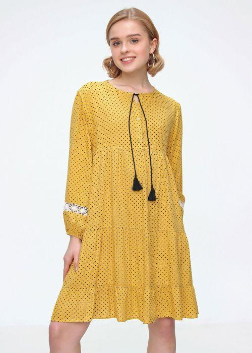 MT Clothes - Yellow Volanté Dress 36