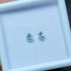2 Pcs Heart Shape, 4 mm Size, Natural Aquamarine Gemstone, 0.45 Carat, Loose Stone, Jewelry making stone.
