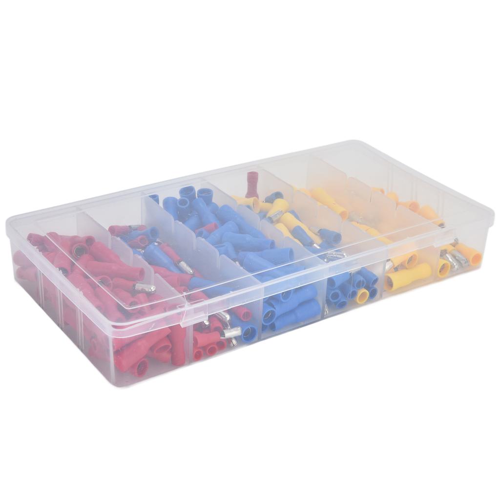 250 шт. Электрические разъемы Холоднопрессованные клеммы-соединители с коробкой для хранения для распределения электроэнергии